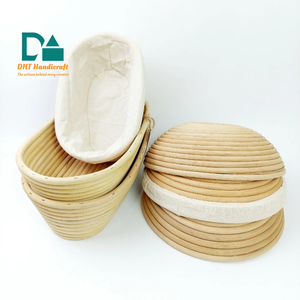 Cesta de Fermentación de Pan de Ratán Natural, Redonda, Blanca, Herramienta Ecológica para Hornear con Forro, Muestras Gratis - Product Image 4