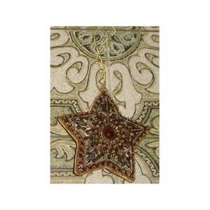 Vente en gros Décoration de Noël suspendue en forme d'étoile rouge Père Noël bonhomme de neige Angela pour ornement suspendu d'arbre de Noël - Product Image 1