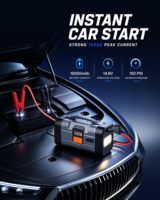 Démarreur de voiture portable multifonction 24000 mAh avec batterie externe et compresseur d'air numérique 150 psi pour camions, motos et pneus de voiture