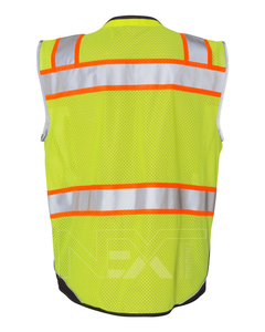 Chaleco de Seguridad Reflectante Transpirable de Alta Visibilidad al por Mayor, Color Rojo, Logotipos Personalizados, Múltiples Bolsillos, Ropa de Trabajo de Alta Calidad para Invierno - Product Image 6