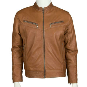 Vestes en cuir respirantes 2026 pour hommes et femmes, coupe-vent personnalisé, col montant chaud, logo frontal, design personnalisé écologique, OEM - Product Image 2