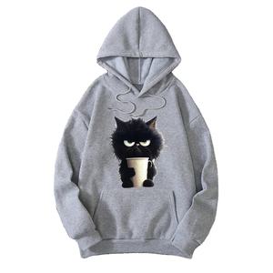 2025 Otoño/Invierno Simple Casual Sudadera con capucha Top de mujer Abrigo de color sólido Ropa de calle con personalidad - Product Image 4