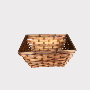 2024 panier cadeau de noël/panier de rangement en bambou rectangle/plateau en osier artisanat panier de pâques avec poignée artisanat - Product Image 3