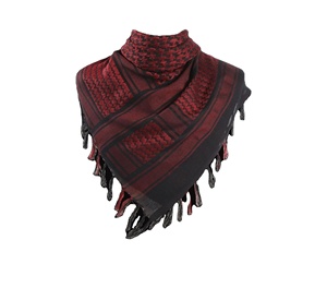 Shemagh keffiyeh ผ้าฝ้าย100% กลางแจ้งสไตล์ชาติพันธุ์สีทึบมีหมวกผ้าแคนวาสมีพู่ลายพรางทะเลทรายสำหรับใส่โลโก้เดินเขา - Product Image 2