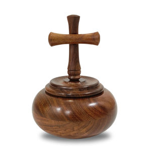 Memorial Wooden Cremation <b>Urn</b> <b>For</b> Human <b>Ashes</b> With Artistic Carving Design <b>For</b> Keepsake Decoration - Product Image 2