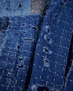 Vestes amples et ajustées pour hommes, imprimées patchwork, sur mesure, vente <span class=keywords><strong>en</strong></span> gros d'usine, vestes <span class=keywords><strong>en</strong></span> <span class=keywords><strong>jean</strong></span> de luxe pour l'hiver, design de créateur - Product Image 3