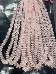 Rose Quartz AAA Grade Luxury Faceted German <b>Cut</b> <b>Disc</b> Rondelle Beads 7-8mm 14 Inch Strand for Jewelry DIY Craft Supplies - Product Image 5