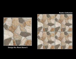 กระเบื้องที่จอดรถกันลื่นขนาด12มม. 400x400มม. กันลื่นด้านนอกเป็น3D ดินเหนียว40x40ซม. กระเบื้องลายหินเหมือนหินพอร์ซเลนกลางแจ้ง - Product Image 4