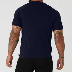 Camiseta con logotipo personalizado 100% algodón orgánico camiseta ligera para hombres camisetas casuales de alta calidad - Product Image 4