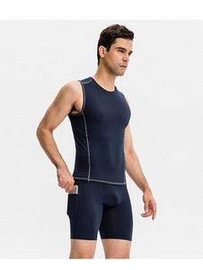 Venta al por mayor a granel precio barato Mens Gym Running Shorts OEM Custom Compression Tights Fitness High Elastic Men Sport Shorts - Product Image 3