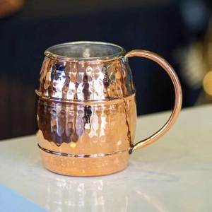 Tasse de voyage en cuivre faite à la main pour objectif de caméra Gobelet à café artisanal <span class=keywords><strong>indien</strong></span> de qualité supérieure pour un usage quotidien - Product Image 5
