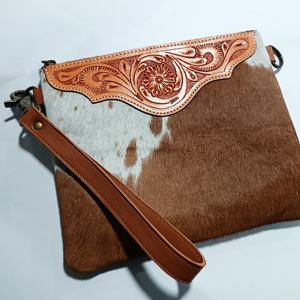 Western Tooled Wallet Bolso de cuero de piel de vaca Bolso de cuero de herramientas manuales Monedero más vendido a un precio asequible - Product Image 4