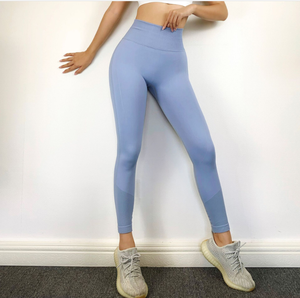 Pantalones de Yoga de cintura alta personalizados para mujer Patrón sólido Ropa de fitness y gimnasio Leggings para entrenamiento y yoga - Product Image 3