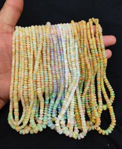 Vente en gros de rondelles d'opale éthiopienne 4-6mm de pierres précieuses blanches perles en vrac fabrication de bijoux bricolage conception collier bracelet de 16 pouces de longueur - Product Image 6