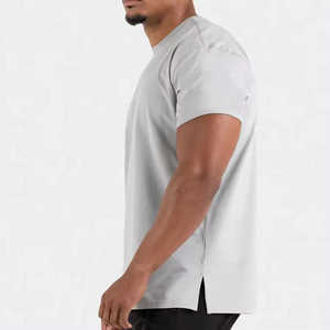 Camiseta de manga corta de poliéster para gimnasio, Camiseta deportiva de compresión Muscle Shark 95% algodón 5% Spandex para hombres a precio barato - Product Image 3