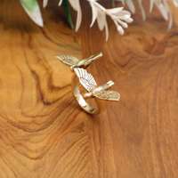 Bague ajustable unisexe en laiton doré et argenté, motif double aigle en grappe, style bohème inspiré de la nature, cadeau pour les amoureux des oiseaux