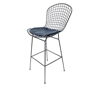 Harry Contemporary Style High Bar <b>Stool</b> Comfortable <b>Cushion</b> with Powder-Coated Iron for Pub Use-GBAK004 - Product Image 1