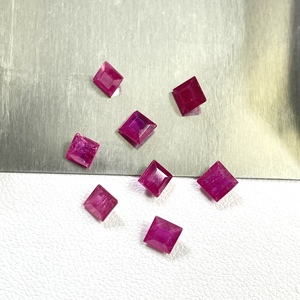 Rubíes Naturales de Mozambique de Alta Calidad, Calibrados y Tratados, Tamaño 3.5-4.5mm, Corte Cuadrado, Color Rojo Rosado, Piedras Preciosas Sueltas para Joyería - Product Image 5