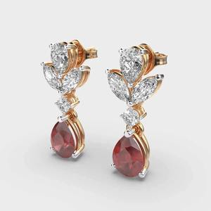 Boucles d'oreilles en diamant de qualité supérieure Bijoux cadeaux de luxe pour femmes Parfait pour la Saint-Valentin Vente à l'exportation de Noël - Product Image 3