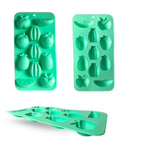 Moules à glaçons en gelée de silicone Moules à glaçons en forme de fruit Bonbons au chocolat Gummy 3D Silicone Fruit