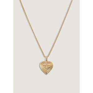 Maison Ribbed Heart Diamond Necklace Elegant Diamond <b>Locket</b> Pendant - Product Image 3