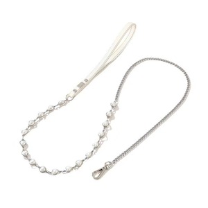 Correa de perro mariposa perla-estilo de lujo-cuerda de tracción decorada con joyería-Cadena de hadas para fotografía de mascotas de boda - Product Image 1