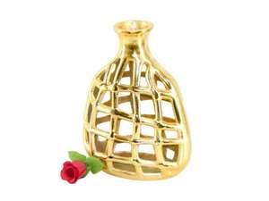 Axiom Home Accents Florero de hierro chapado en oro Jarrón de metal hecho a mano Fundido en aluminio para la decoración del hogar - Product Image 5