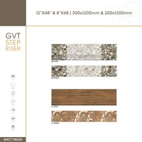 Carreaux de marche d'escalier en marbre antidérapants à motif moderne 300*1200MM 200*1200MM, carreaux pleine masse en porcelaine pour villa