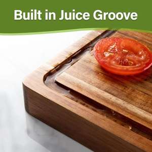 Tabla de cortar Rectangular respetuosa con el medio ambiente, Picnic, Camping, usos, venta al por mayor, tabla de cortar de madera de Acacia Real con impresión de logotipo - Product Image 2