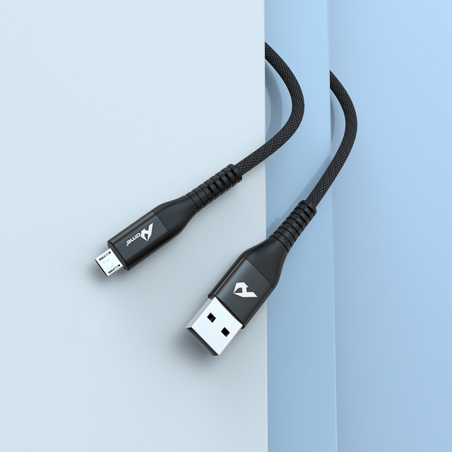 3A Fast Charging Micro USB Cable 2M CB-285-M Pure Copper USB to  Type-C Compatible with Android IOS Black Color