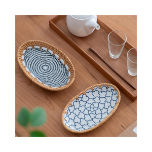 Plateau de service en rotin nacre, plateau coulissant en rotin mosaïque de la meilleure qualité, prix le plus compétitif au VIETNAM - Product Image 4