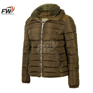 Chaquetas de Lujo para Hombre al por Mayor OEM, Estilo Deportivo de Invierno y Primavera, Suaves, Brillantes, Acolchadas, con Cierre de Cremallera y Botones, de Nailon Casual - Product Image 2