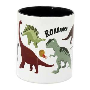 Taza de Cerámica con Diseño de Dinosaurio 3D, Juego de Tazas de Dibujos Animados con Tapa para Regalos Empresariales, Navidad, Capacidad de 400 ml, Material de PC - Product Image 3