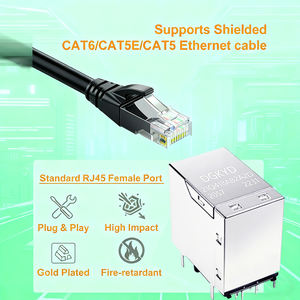 Магнитный разъем <span class=keywords><strong>RJ45</strong></span>, 10-контактный, Cat6, сквозной, из чистой меди, усиленный, для промышленного Ethernet - Product Image 4