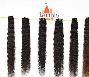 Venta al por mayor 100% Color Natural indio templo cutícula alineada extensiones de cabello humano mujeres negras ninguno procesamiento químico recto - Product Image 5