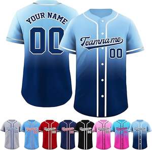 Vente en gros Streetwear vintage Chemise de baseball Maillot de baseball personnalisé en polyester sublimé pour hommes - Product Image 4