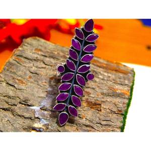 Anillo fino de Plata de Ley 925, Natural piedra preciosa de Rubí, múltiples piedras preciosas, regalo tradicional de aniversario de boda para su dedo largo - Product Image 4