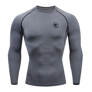 Rashguard de MMA Personalizado de Alta Calidad para Hombre, Transpirable, Spandex/Poliéster 220g, Manga Larga, OEM/ODM, Ropa de Entrenamiento - Product Image 1