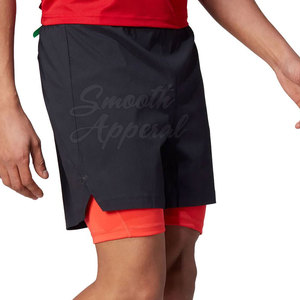 Shorts de sport durables pour hommes, solides, pour entraînements intenses et course en plein air, séchage rapide, légers, en spandex/polyester - Product Image 6