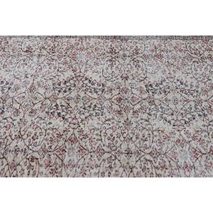 พรมขนาด 5.4x8.6 ฟุต, พรมวินเทจตุรกี, พรมขนสัตว์สีแดงลายอิคัต - Product Image 5