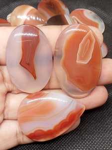 Udgems อัญมณีสีส้มธรรมชาติอัญมณีขัดผิวหลังแบนราบขายส่งอัญมณีรุ่น08 200กรัม MOQ 5-8มม. - Product Image 6