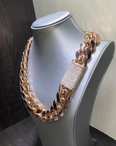 Chaîne cubaine pour homme en argent sterling 925 or blanc 14K fait à la main VVS1 Moissanite pendentif breloque haute brillance luxe Hip Hop Party - Product Image 2