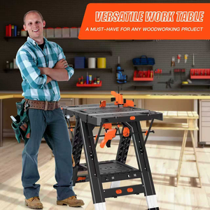 Banco <span class=keywords><strong>de</strong></span> Trabajo Plegable <span class=keywords><strong>de</strong></span> 450 kg <span class=keywords><strong>de</strong></span> Capacidad, <span class=keywords><strong>Mesa</strong></span> <span class=keywords><strong>de</strong></span> Trabajo Portátil <span class=keywords><strong>de</strong></span> Altura Ajustable para Garaje, <span class=keywords><strong>Taller</strong></span>, Carpintería - Product Image 4