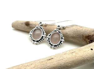 Boho Style 925 Sterling Silver Rose Quartz Gemstone Boucles D'oreilles Bijoux À La Main Boucles D'oreilles En Argent Bijoux Pour Femmes Cadeau De Mariage Pour - Product Image 4