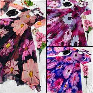 Hot Selling Women's Bollywood Anarkali <b>Dress</b> Georgette with Digital <b>Print</b> and Dupatta Set Natural Waistline Wholesale Price - Product Image 6