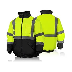 Chaqueta impermeable de seguridad de alta visibilidad de invierno para hombre con mangas largas Chaqueta DE TRABAJO DE SEGURIDAD reflectante - Product Image 5