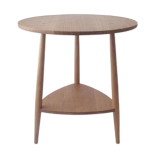 Table basse moderne en bois massif à trois pieds Meilleure fabrication de table basse ronde de qualité en Indonésie - Product Image 1