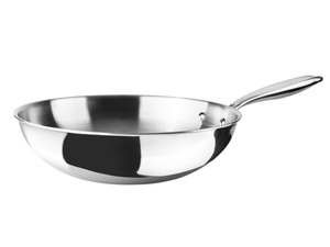 Wok tricapa senza rivestimento antiaderente Triply Natural 30cm (Ibili 653130) - Product Image 1
