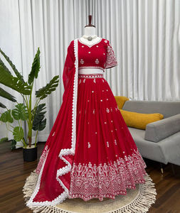 Vente chaude Readymade Indian Designer Lehenga Choli Avec Dupatta Georgette Avec Sequin Travail De Mariage, Party Wear Bollywood Outfit - Product Image 1