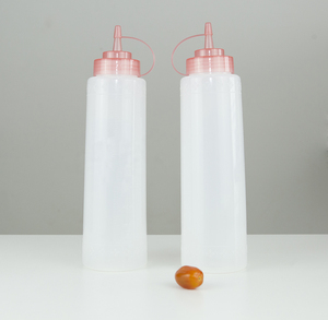 1-Piece 33 oz LDPE Plastic Squeeze Bottle with Squirt Nozzle Lid for Party BBQ Ketchup Mustard <b>Mayonnaise</b> - Product Image 1